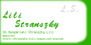 lili stranszky business card